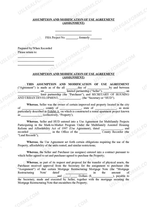 Utah Assumption and Modification of Use Agreement (Assignment) | US ...