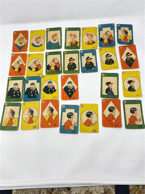 Vintage Antique Old Maid Playing Cards, 27 Cards, 1920's, Great ...