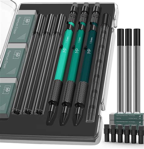 Mr. Pen- Metal Mechanical Pencils Set with Lead and Eraser Refills, 3 ...