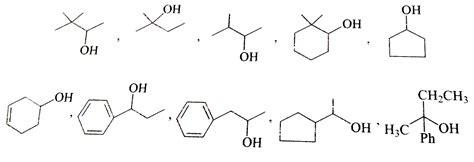 Identify number of alcohols those will show rearrangement during ...