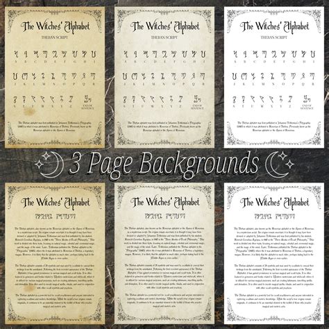 Witches Alphabet Printable: Theban Script, Book of Shadows, Occult ...