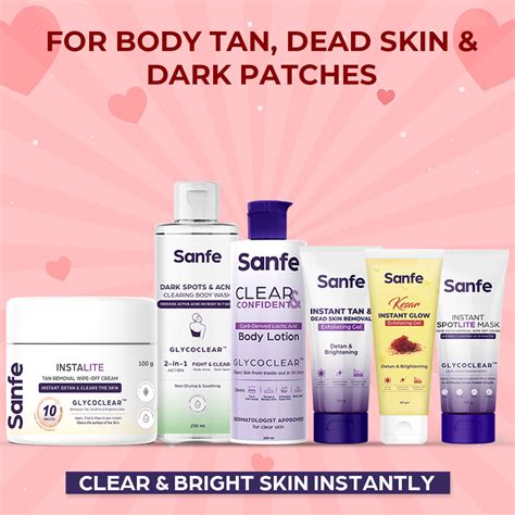 Sanfe 30 Days Tan Removal Kit | Complete Face & Body Brightening Care