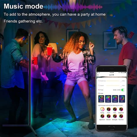 Corner Floor Lamp - Modern RGB Corner Lamp - 356 Mood Lighting Modes ...