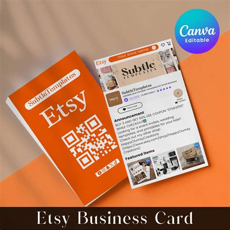 Image result for Etsy Business Card Examples