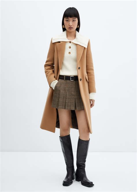 Virgin wool midi-coat - Women | MANGO USA