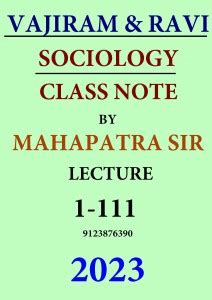 Vajiram & Ravi Sociology Optional Class Notes (By Mahapatra Sir ...