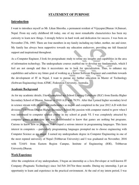 SOP for Masters in Computer Science Conversion Sample 的图像结果