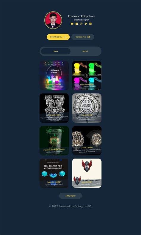 Entry #7 by Octagram90 for Create a custom live site portfolio with ...