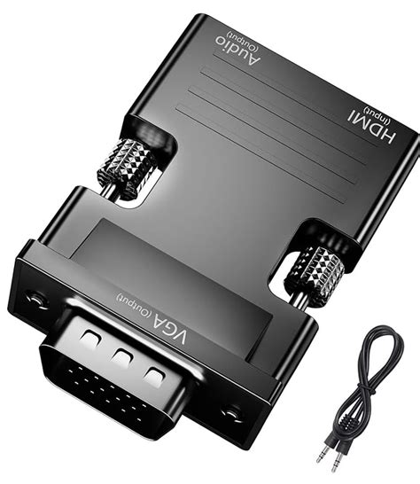 PANPEO HDMI to VGA Adapter Converter, Audio Output Computer Set-top Box ...