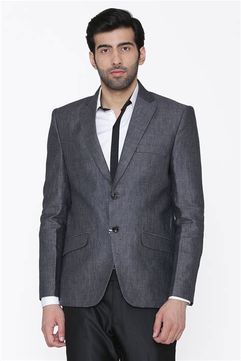 Wintage Men's 100% Linen and Evening Blazer Coat Jacket : Grey