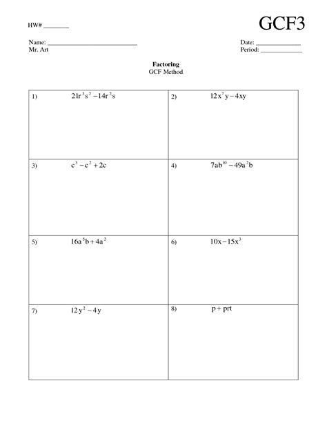 Factoring By Grouping Quadratics Worksheet - FactorWorksheets.com