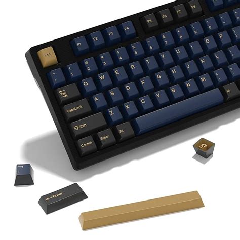 KBDiy Blue Samurai PBT Double Shot Custom Keycap Set,176 Keys Retro ...