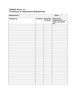 Coshh Form 2020-2026 - Fill and Sign Printable Template Online