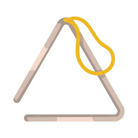 Premium Vector | Triangle musical instrument isolated on white ...