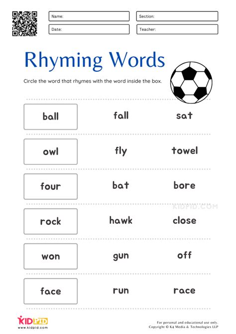 Rhyming Words List For 1St Grade at Evelyn Mcelroy blog