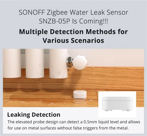 SONOFF SNZB-05P Zigbee Water Leak Sensor with detection cable