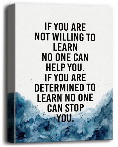 Inspirational Quotes Canvas Wall Art, Classroom Wall Sign, Motivational ...