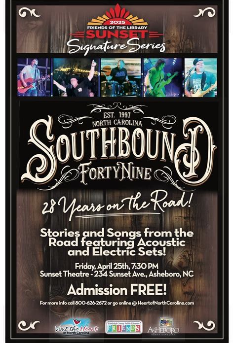 Southbound 49 @ Sunset Theater, Sunset Theatre | Asheboro, NC, 25 April ...