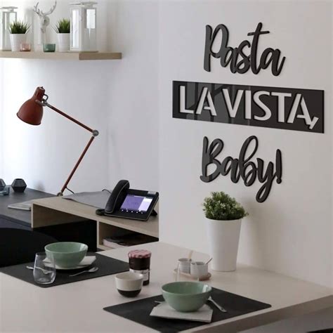 Acrylic Deko - Pasta La Vista, Baby | wall-art.com
