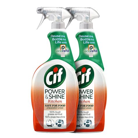 Cif Power & Shine Kitchen Cleaner Spray with 100% Naturally Derived ...