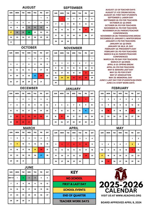 Ohio University Academic Calendar 2025-2026 - Free Printable Calendar