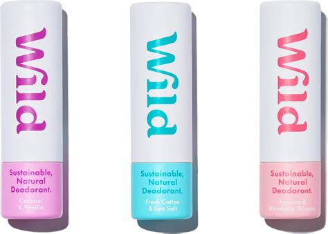 Amazon.com : Wild - Pack of 3 Mini Deodorants - 100% Natural ...