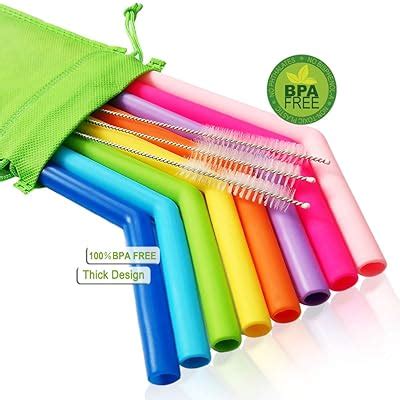 WALFOS Reusable Silicone Drinking Straws, Extra Long India | Ubuy