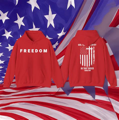 Charlie Kirk God Family Country Freedom Hoodie