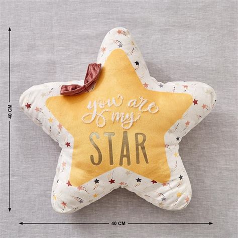 Buy Slate Kids Printed Star Filled Cushion - 40x40cm from Home Centre ...