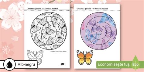 Ornament fluture – Activitate practică (teacher made)
