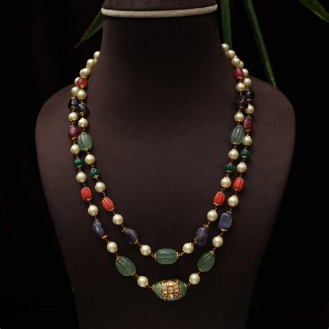 Jishnu Beaded Necklace - Square