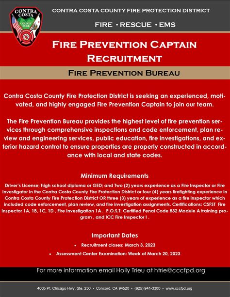 Contra Costa County Fire Protection District on LinkedIn: JOB ...
