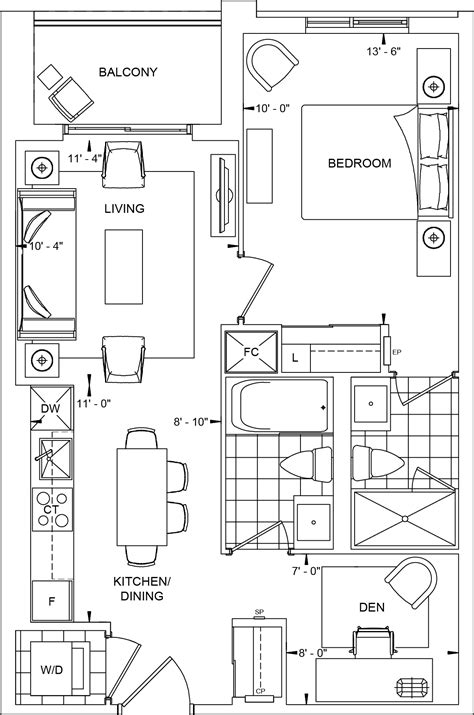 The Dupont - 1G+D Floor Plan, Toronto ON | Livabl
