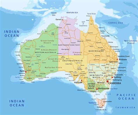 Map Of Australia Printable - Printable Calendar Template