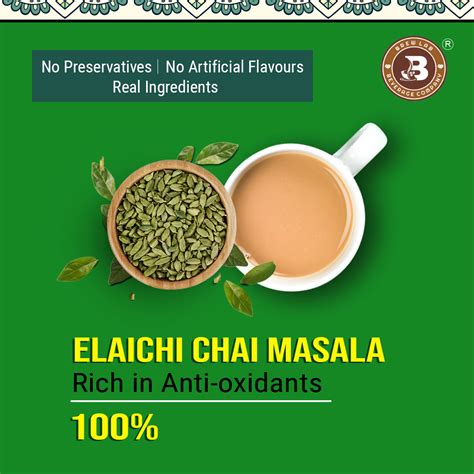 Brew Lab Pure & Natural Elaichi Chai Masala Powder| No Artificial ...