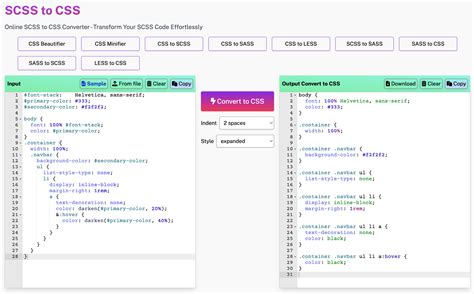 Image result for Convert CSS to SCSS