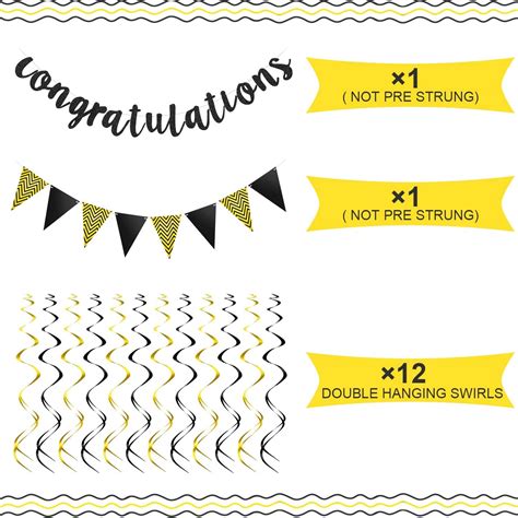 Buy Glitter Congratulations Banner Triangle Flag Banner with 12 Pieces ...