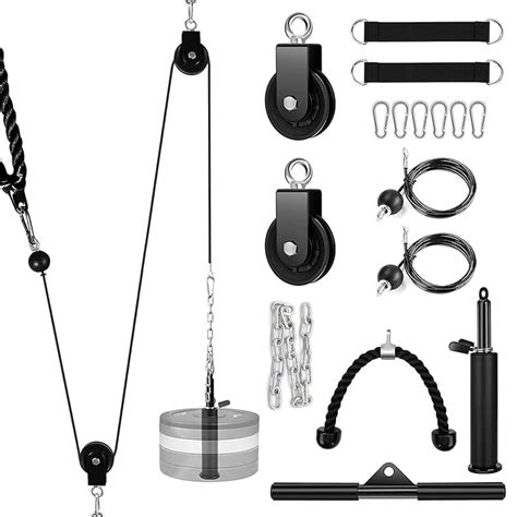 Buy XonyiCos Fitness Cable Pulley System, Gym LAT and Lift Pulldown ...