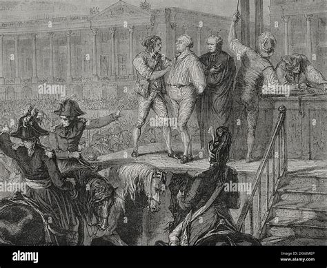 French Revolution. Execution of King Louis XVI (1754-1793) in Paris on ...