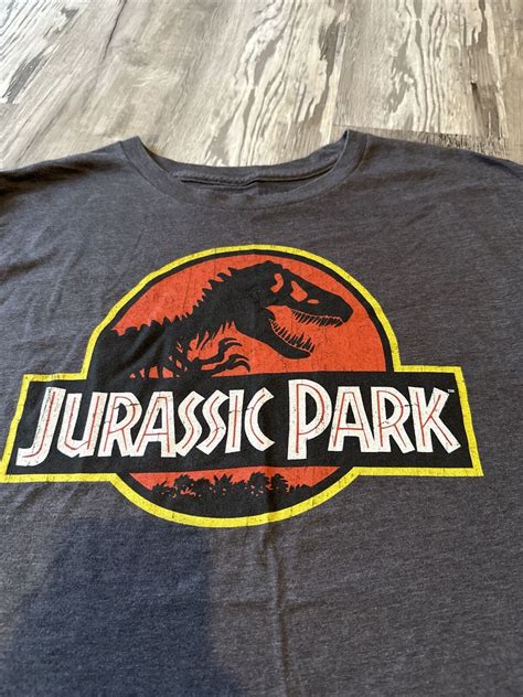 Vintage 1992 Jurassic Park Logo Movie Promo Tee Sz XL - Gem