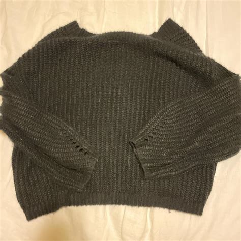 Chunky oversized black cardigan - Depop