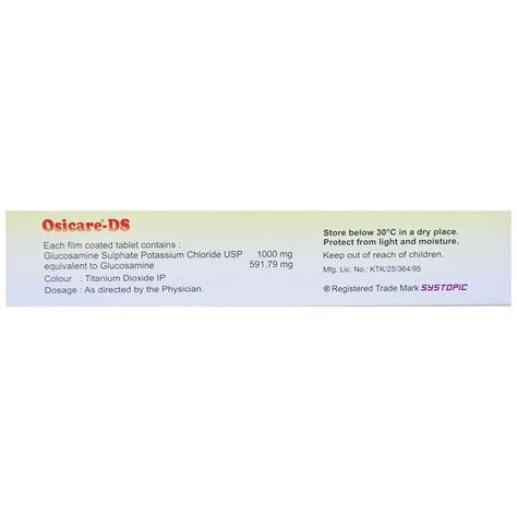 Osicare DS Tablet 10's Price, Uses, Side Effects, Composition - Apollo ...
