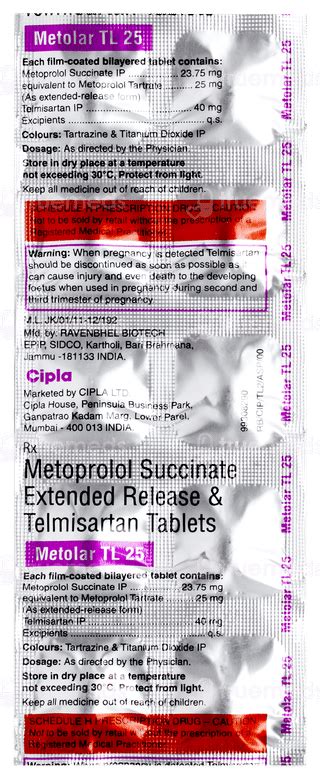 Metolar Tl 40/25 MG Er | Order Metolar Tl 40/25 MG Tablet Er Online at ...