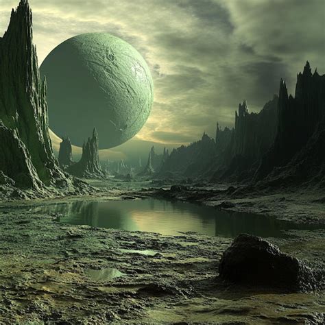 Alien World Landscape 的图像结果