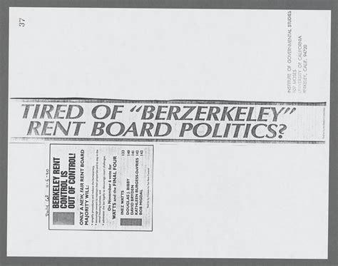 [Berkeley, Calif. election, 1990 (Nov. 6), Rent Stabilization Board ...
