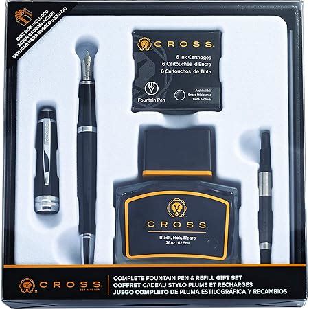 Cross Bailey Light Polished Black Resin Fountain Pen : Amazon.in ...