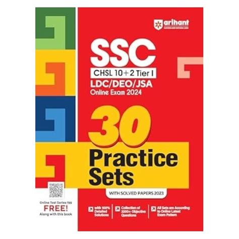 SSC CHSL Book 2024 (10+2) Tier I LDC|DEO|JSA Online Exam 2024, 30 ...