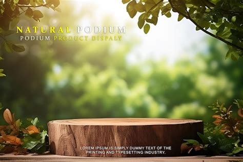 Showcase scene natural podium for product display stage display mockup ...