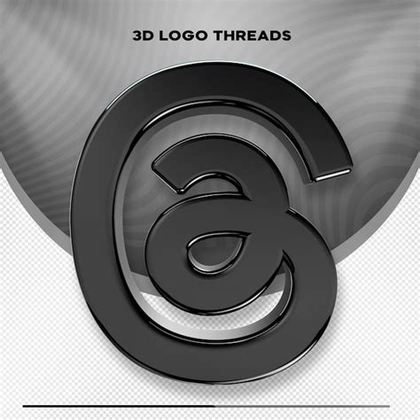 3D-Logo-Threads neues soziales Netzwerk isoliert | Kostenlose PSD-Datei