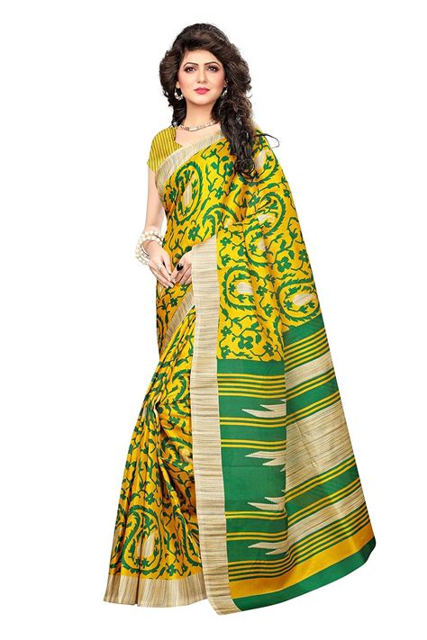 Buy Yellow Khadi Jute Silk Designer Saree(PRISKA FASHION Sarees For ...